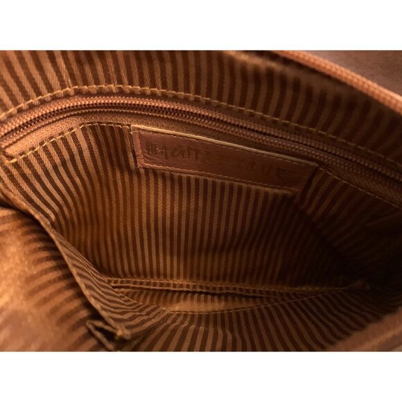 NWT MAGNIFIQUE LEATHER COSMETIC CASE CLUTCH ABSTRACT PRINT HAND PAINTED - Picture 4 of 4